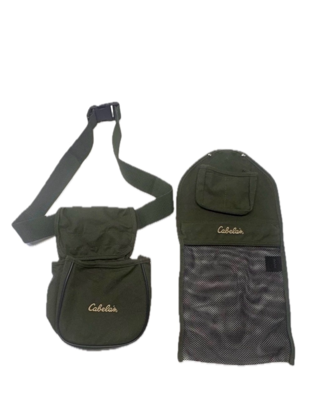 Cabela's Divided Shotgun Shell Pouch & Mesh Hull Bag Set - Olive Green